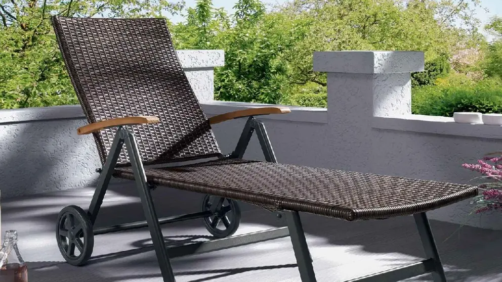 Tumbona con ruedas de Lidl