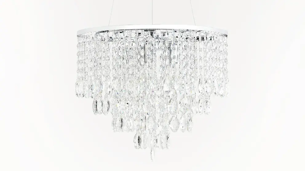 Vuelven las l&aacute;mparas de techo de l&aacute;grimas de cristal a estar de moda en El Corte Ingl&eacute;s