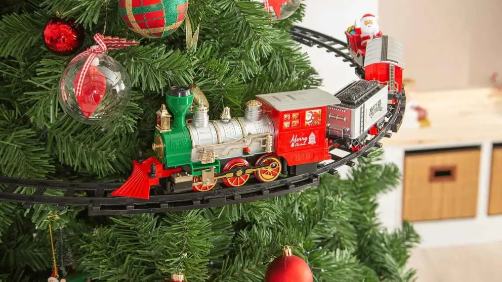 Tren &aacute;rbol de Navidad con LED de Leroy Merlin