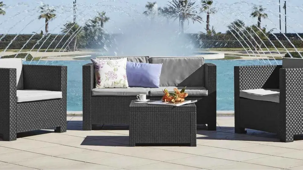 Conjunto de jard&iacute;n DIVA Mediterr&aacute;neo de 4 plazas de Leroy Merlin