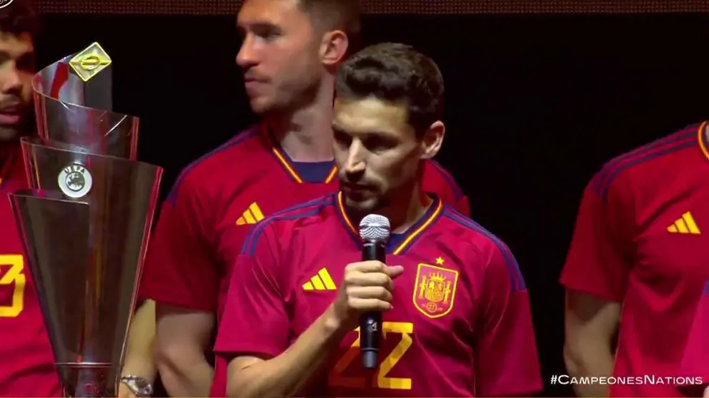 Jes&uacute;s Navas durante la celebraci&oacute;n de la UEFA Nations League