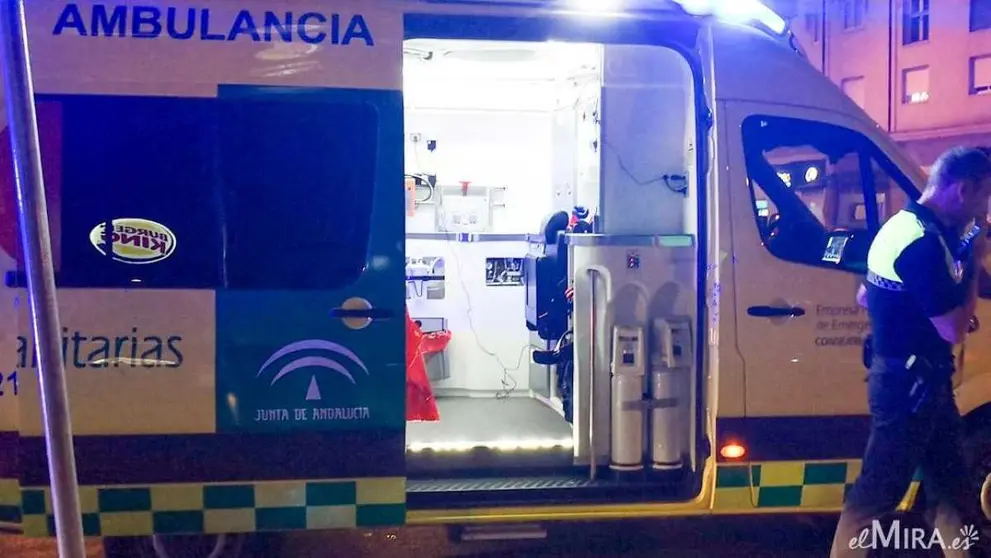 Una ambulancia en una foto de archivo