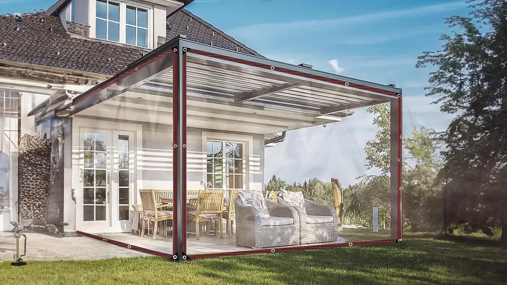 La pared impermeable transparente para seguir disfrutando de la terraza en invierno est&aacute; en Amazon