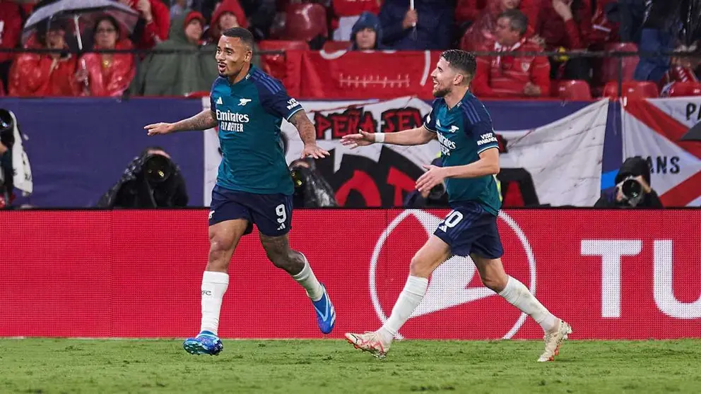 Gabriel Jes&uacute;s celebra su gol al Sevilla | Salvador L&oacute;pez Medina para El MIRA