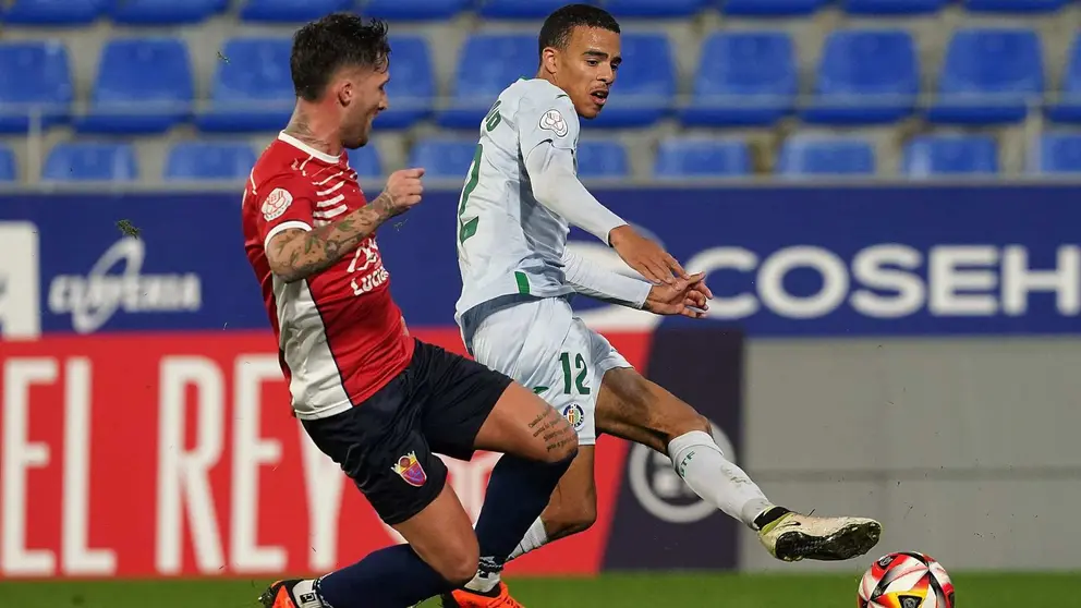 Mason Greenwood anot&oacute; dos goles frente al AD Tardienta | Getafe CF