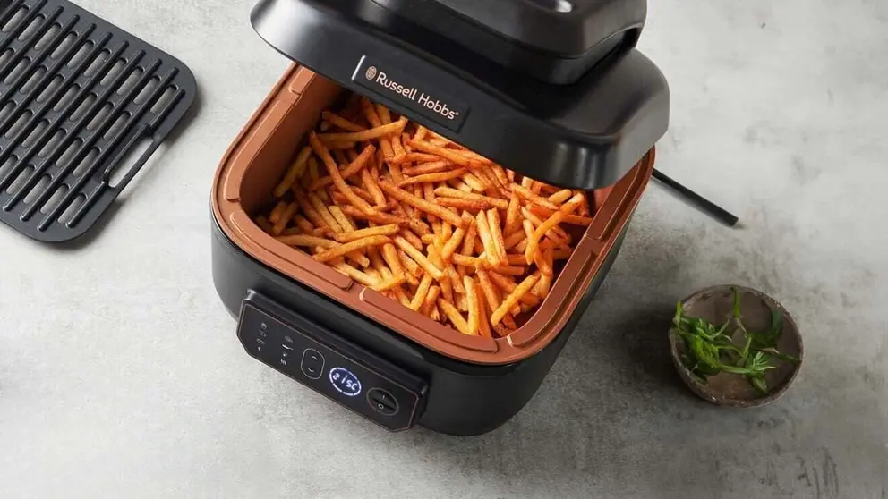 La Freidora de Aire sin Aceite 5,5l Russell Hobbs en Amazon que es tambi&eacute;n Robot de cocina y Grill XL