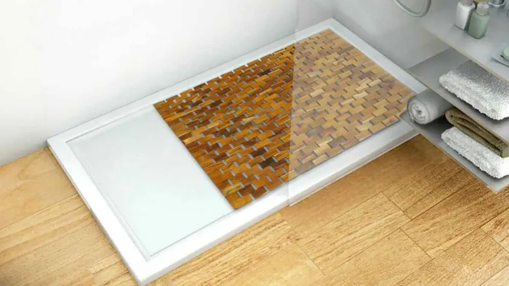 Tarima alfombra para ducha de Carrefour