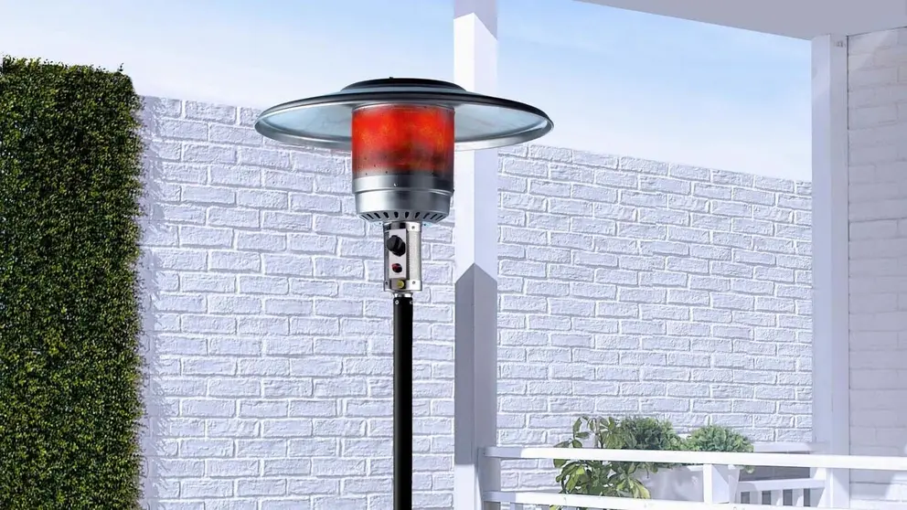 Estufa de gas para exterior BRITEC Corona en color negro de venta en Leroy Merlin