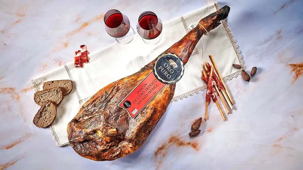 Jam&oacute;n de cebo ib&eacute;rico 50 por ciento Oro Puro de La Nevera Espa&ntilde;ola