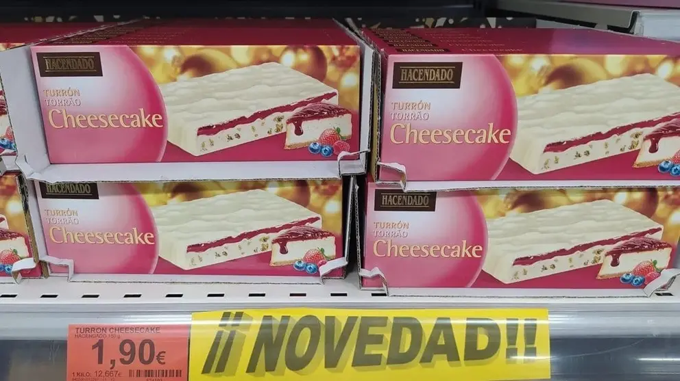 Turr&oacute;n de cheesecake Hacendado de Mercadona
