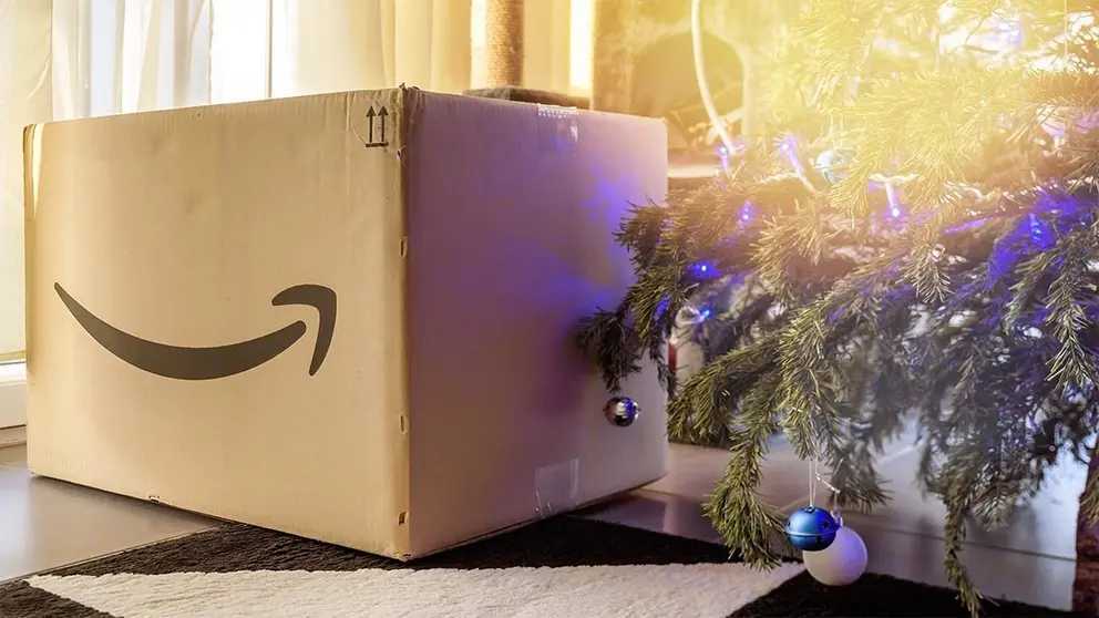 Caja de Amazon como regalo de Navidad