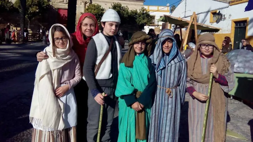 Bel&eacute;n viviente en la Plaza del Mercado