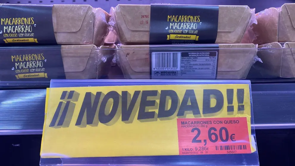 Plato preparado de macarrones con queso de Mercadona