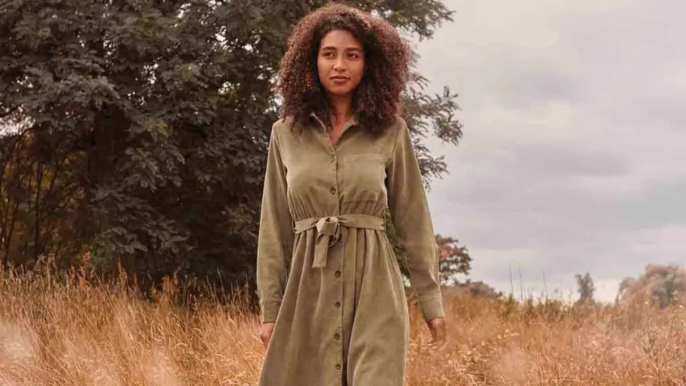 Vestido de pana con cintur&oacute;n desmontable para mujer de Lidl