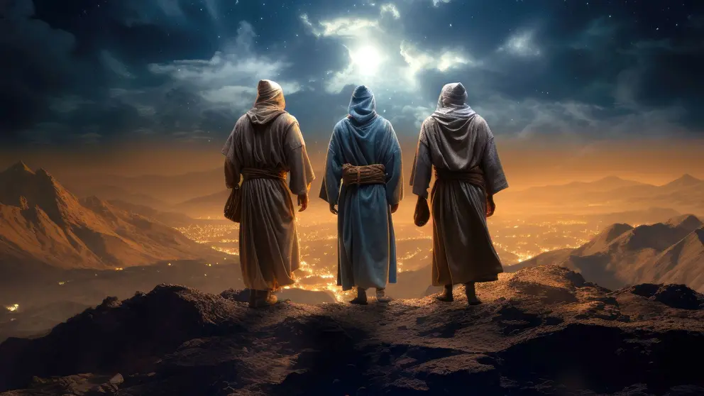 Los tres Reyes Magos de Oriente, Melchor, Gaspar y Baltasar