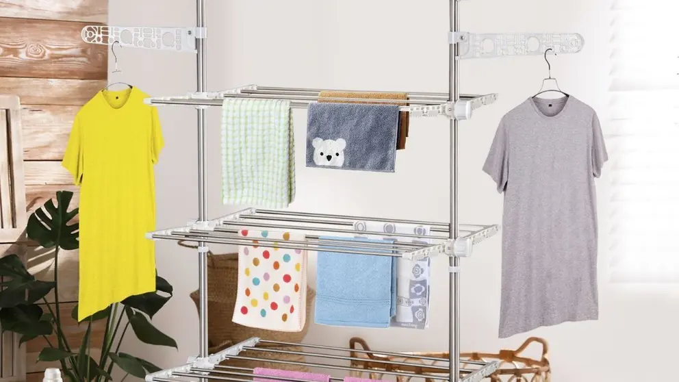 Tendedero plegable de 4 niveles HOMCOM de Carrefour