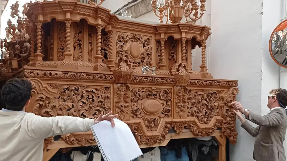 Prueba del paso de misterio de la Sagrada Mortaja