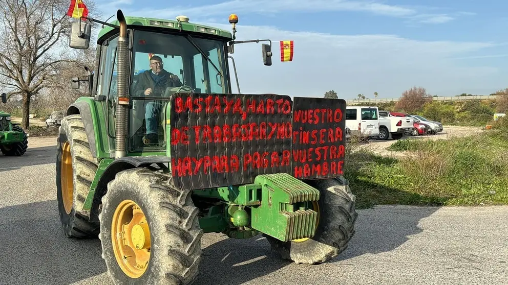 Protestas de agricultores en el entorno de Jerez | Foto: Cristo Garc&iacute;a