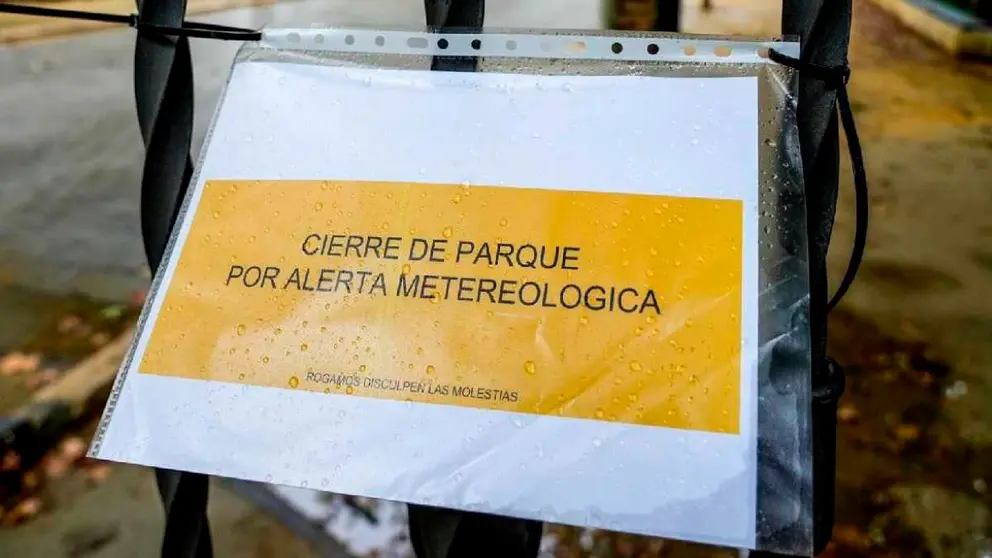 Cierre de parque por alerta meteorol&oacute;gica