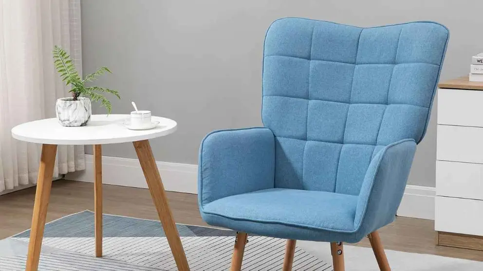 Butaca de sal&oacute;n con respaldo alto HOMCOM de Leroy Merlin