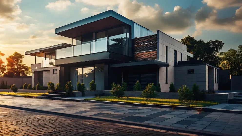 Dise&ntilde;o de casa moderna en 3D generado por IA