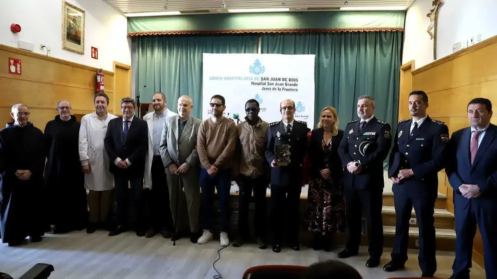 Recepci&oacute;n de la Polic&iacute;a Nacional en el Hospital San Juan de Dios