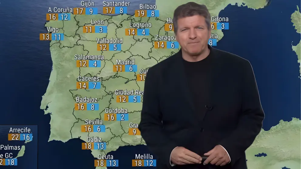 Mario Picazo da el pronostico del tiempo en Espa&ntilde;a