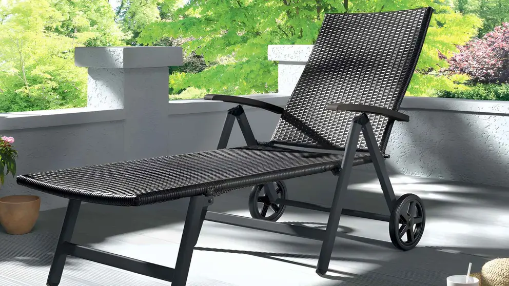 Tumbona de entramado con ruedas Valencia de Lidl