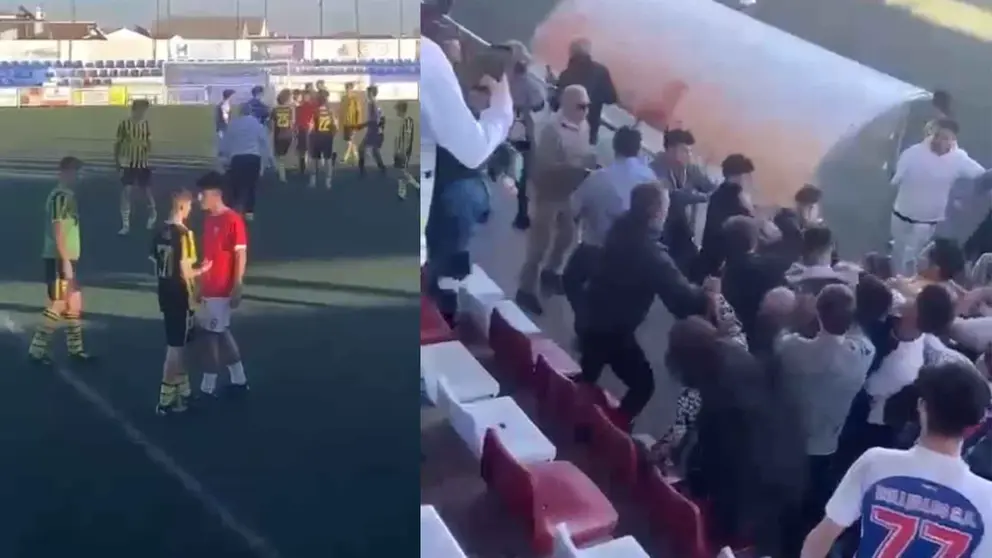 Batalla campal en el partido de juveniles entre el Bollullos y el San Roque de Lepe