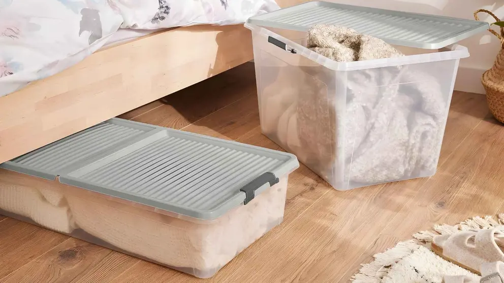 Caja de almacenaje bajo con ruedas Livarno Home de Lidl