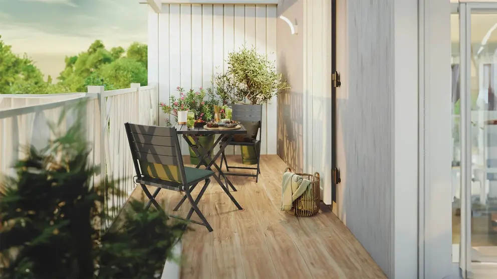 Mesa y sillas de jard&iacute;n de aluminio NATERIAL Xara II Origami de Leroy Merlin