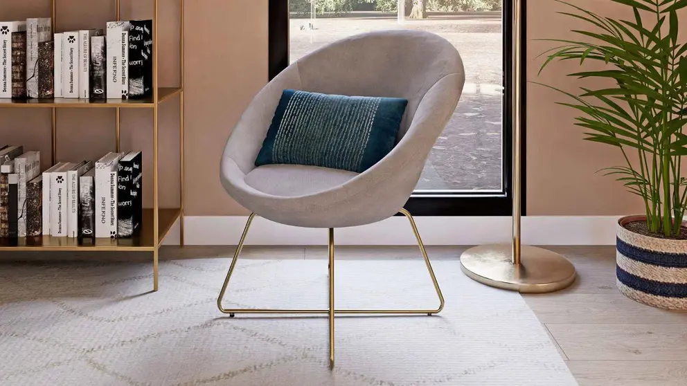 Sill&oacute;n con patas de metal HIPOP de Maisons du Monde