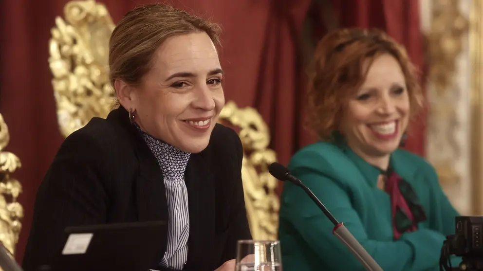 La presidenta de la Diputaci&oacute;n, Almudena Mart&iacute;nez, durante el Pleno