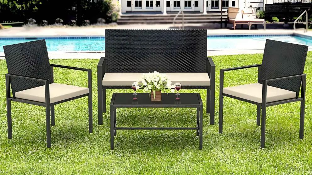 Juego de muebles de jard&iacute;n BIGZZIA en Amazon