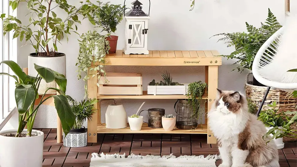 Banco zapatero de bamb&uacute; SONGMICS en Amazon