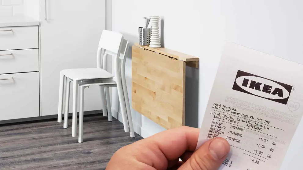 Mesa plegable de pared NORBO de la tienda Ikea