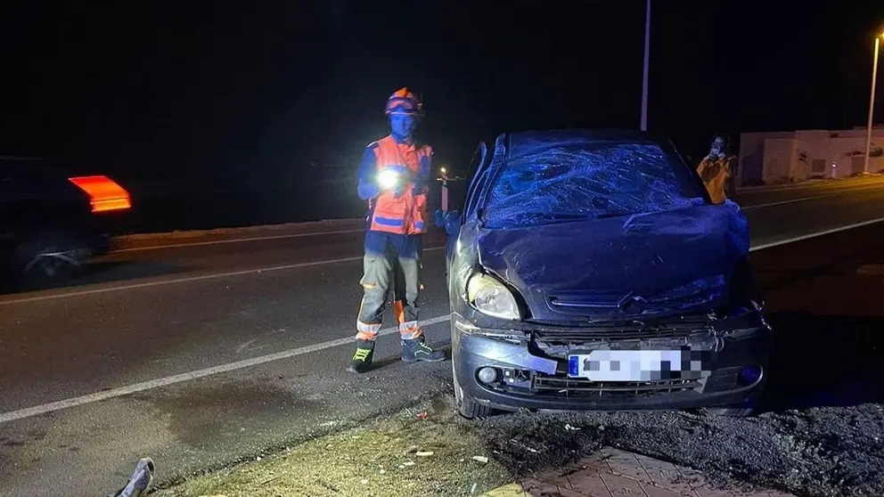 Veh&iacute;culo accidentado