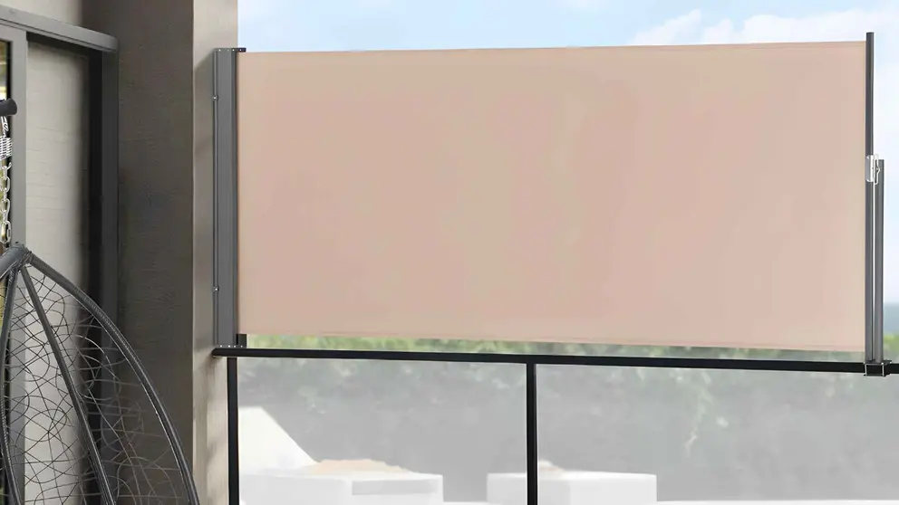 Toldo lateral de exterior con marquesina protectora de Carrefour