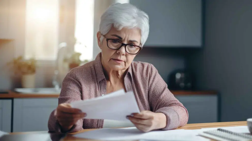 Una mujer pensionista revisa el estado de su pensi&oacute;n de la Seguridad Social