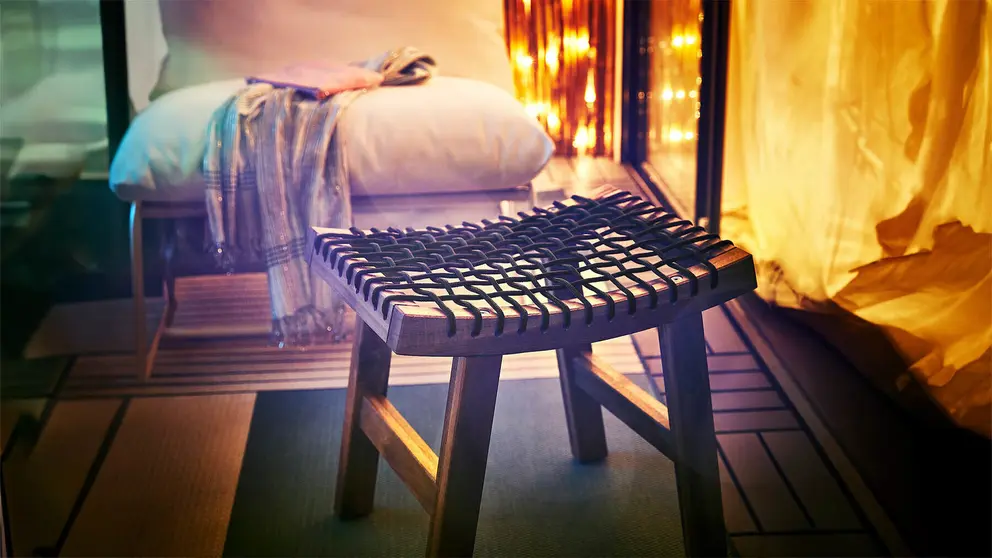 Taburete de exterior de madera de acacia STACKHOLMEN de IKEA