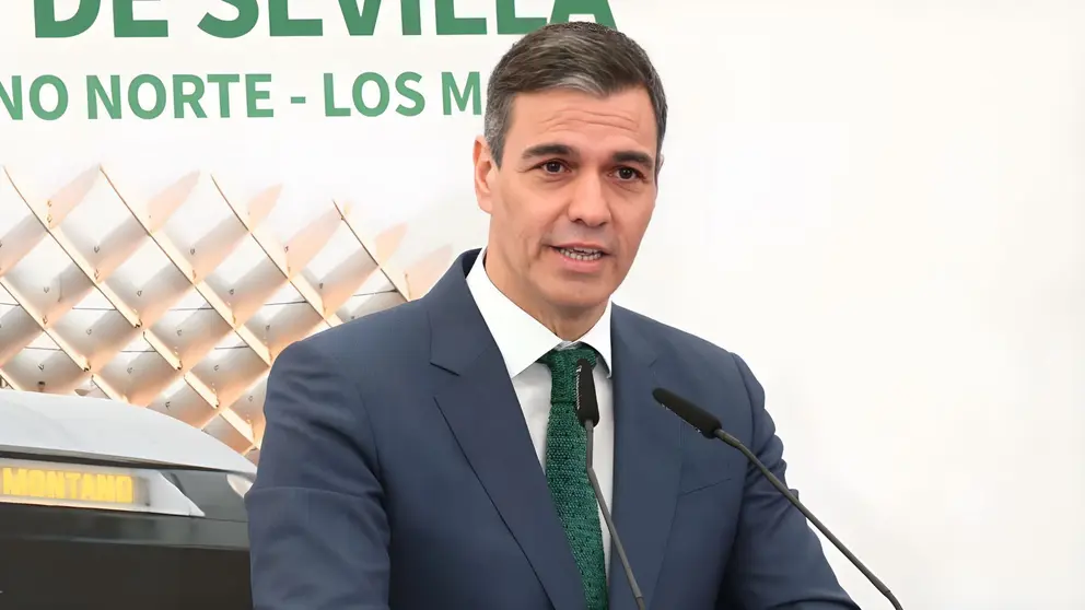 Pedro S&aacute;nchez durante un acto en Sevilla