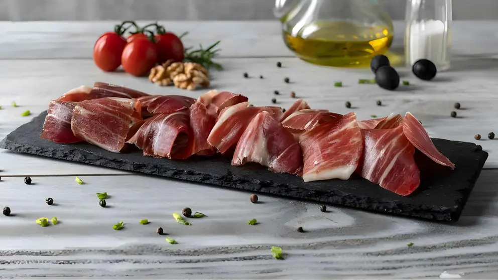 Jam&oacute;n ib&eacute;rico de bellota en lonchas de Navidul en Amazon