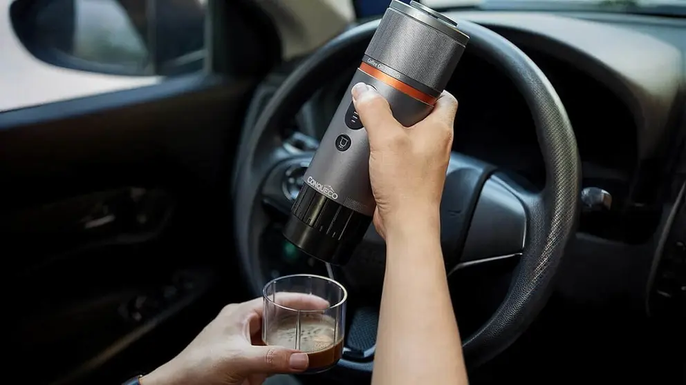 M&aacute;quina de caf&eacute; espresso port&aacute;til, cafetera de viaje para coche, CONQUECO