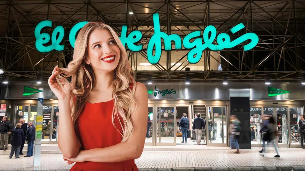 Mujer con vestido rojo en El Corte Ingl&eacute;s