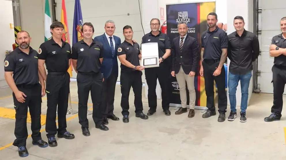 Homenaje a los bomberos en Chiclana