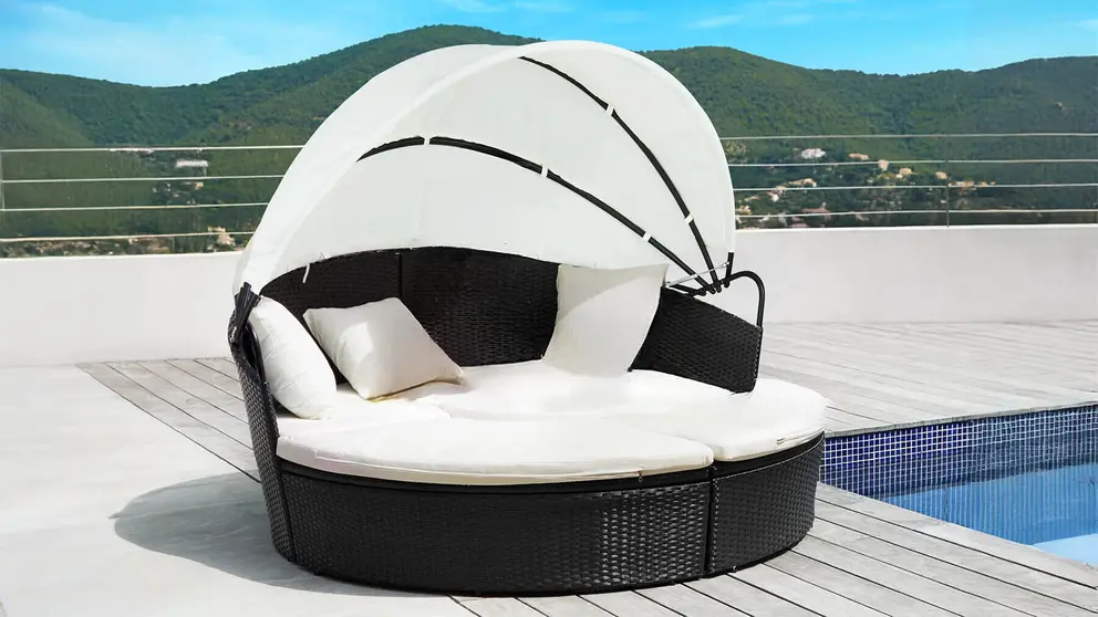 Tectake Isla de rat&aacute;n Santorini de Leroy Merlin