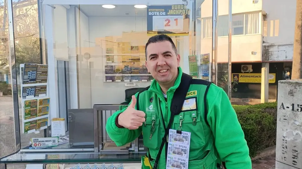 Un vendedor de la ONCE