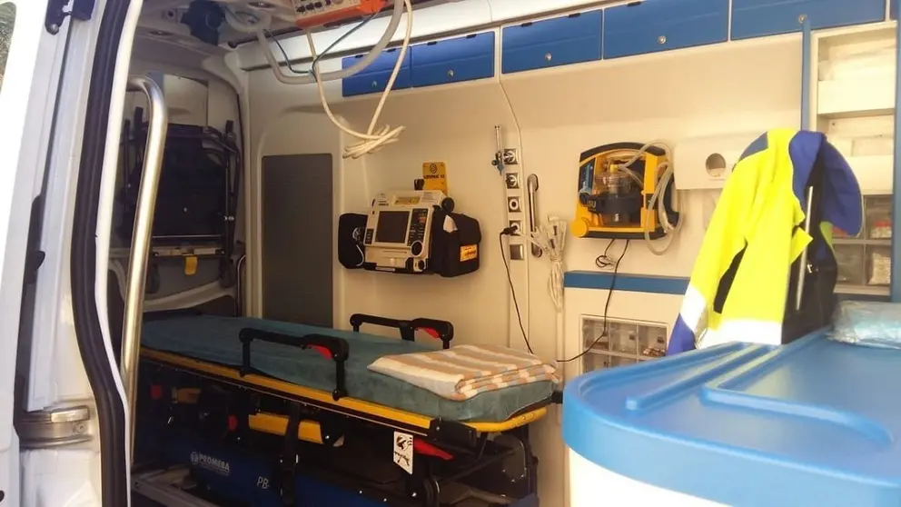 Interior de una ambulancia