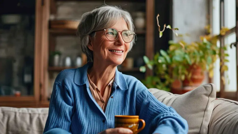 Una mujer pensionista de la pensi&oacute;n de viudedad