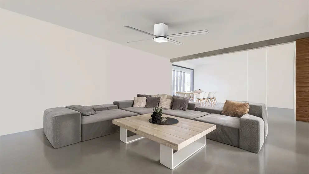 Ventilador de techo con luz motor DC Zonda blanco